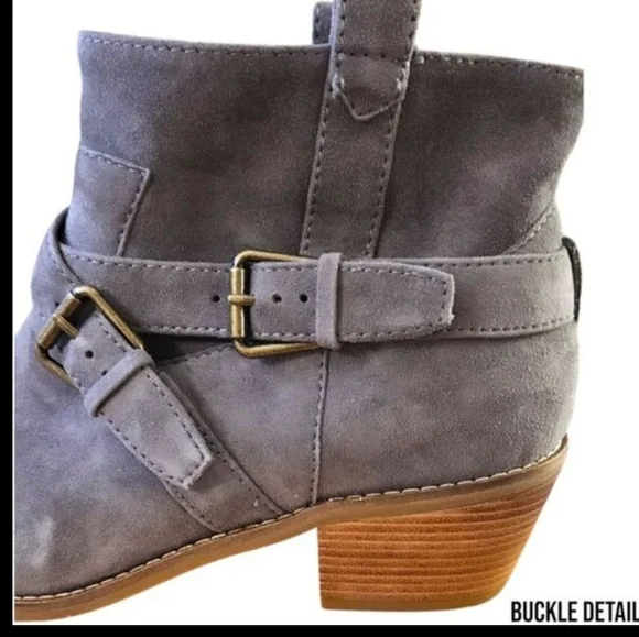 Cole Haan | Size 8B (Medium) | Stormcloud Suede Buckle Ankle Booties | NIB - Picture 6 of 16